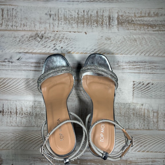 Sparkly silver heels women’s 7.5 - Picture 3 of 3